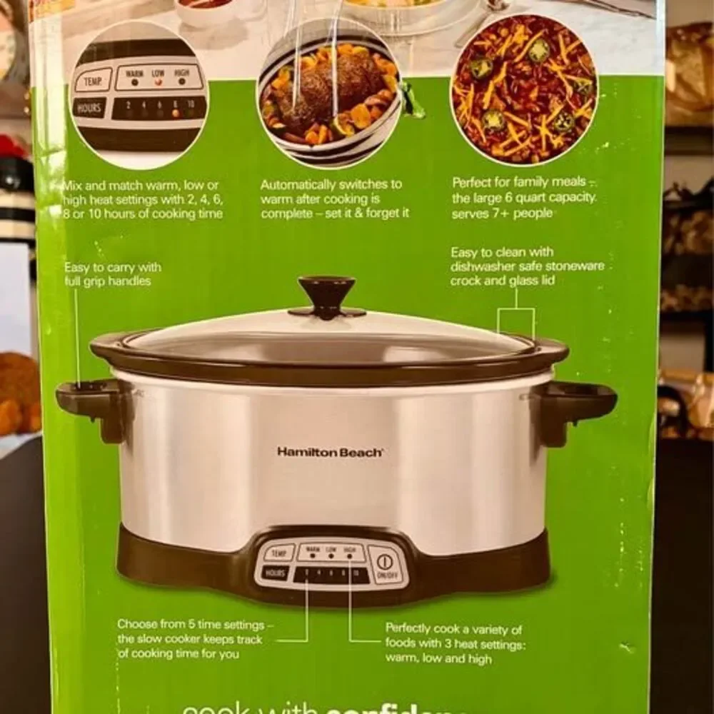 Hamilton Beach 6 Quart oProgrammable Slow Cooker NIB